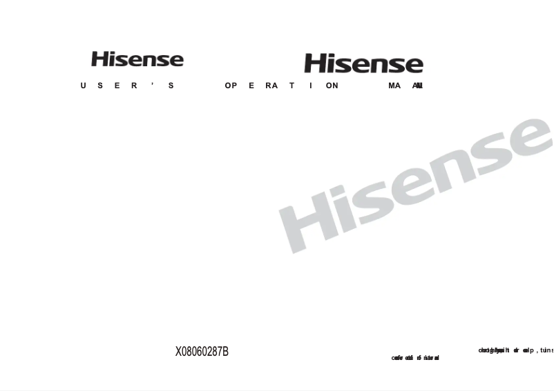 Image de la première page du manuel de l'appareil HWFV8012S