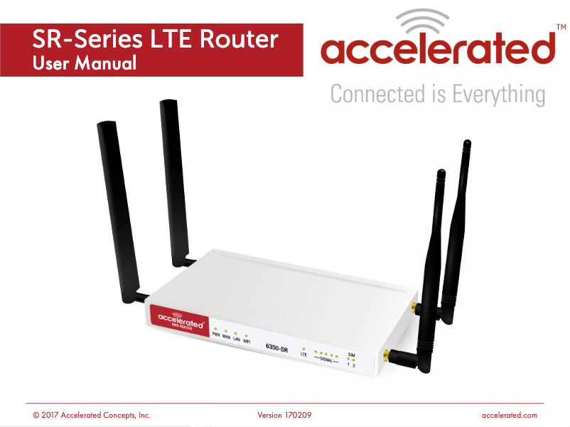 Page n°1 - Manuel utilisateur Accelerated 6355-SR