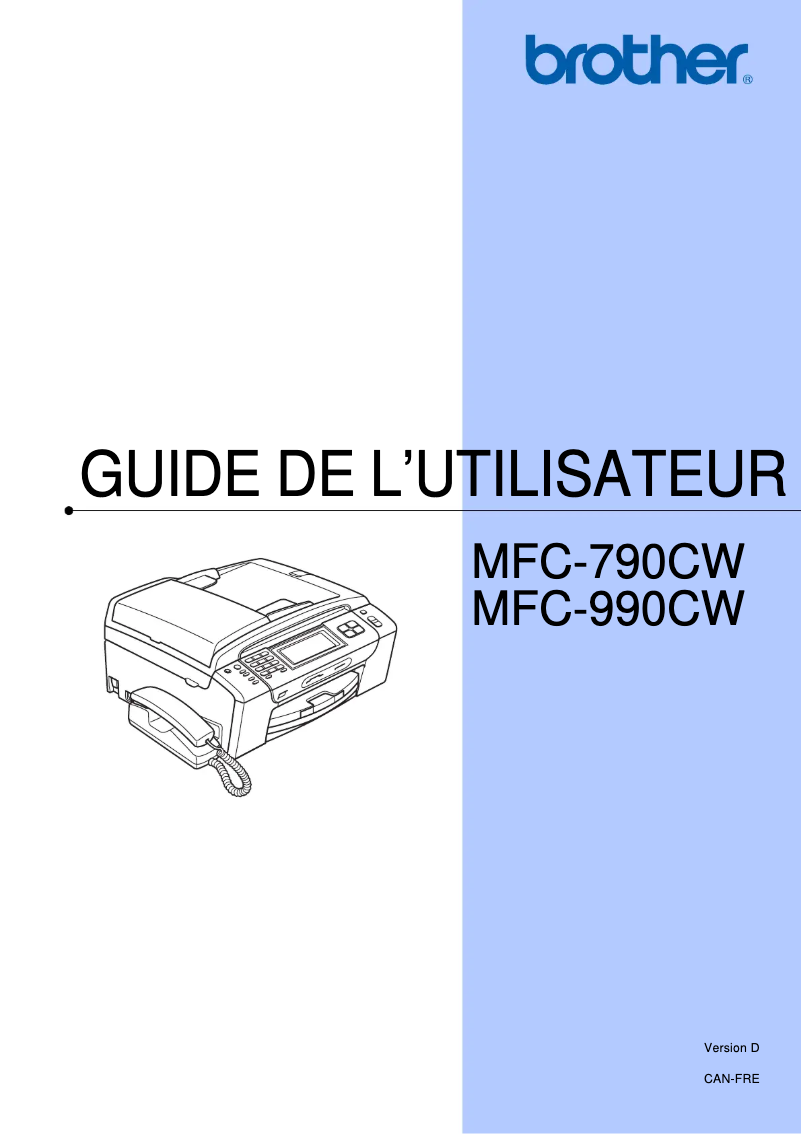 Page n°1 - Manuel utilisateur Brother MFC-790CW