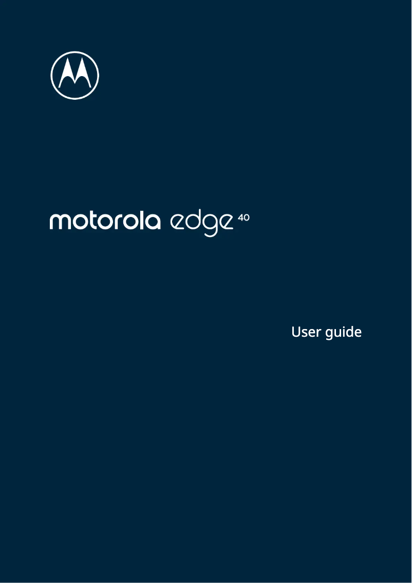 Page 1 de la notice Manuel utilisateur Motorola Edge 40