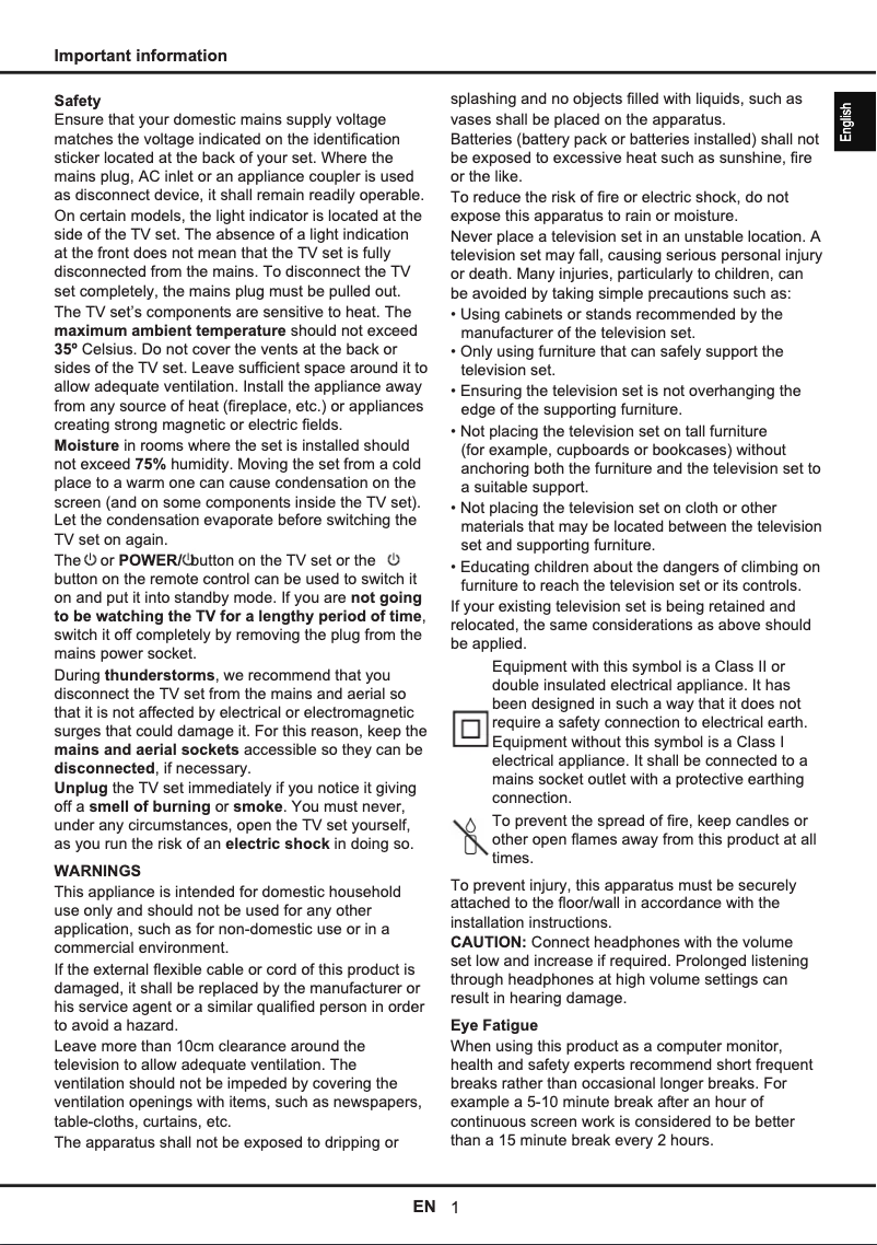 Página 1 del manual Manual de usuario TCL F40S5906