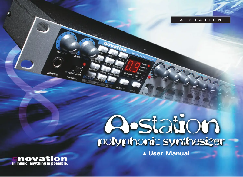 Page 1 de la notice Manuel utilisateur Novation A-Station