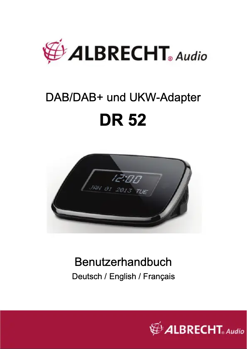 Página 1 del manual Manual de usuario Albrecht DR 52