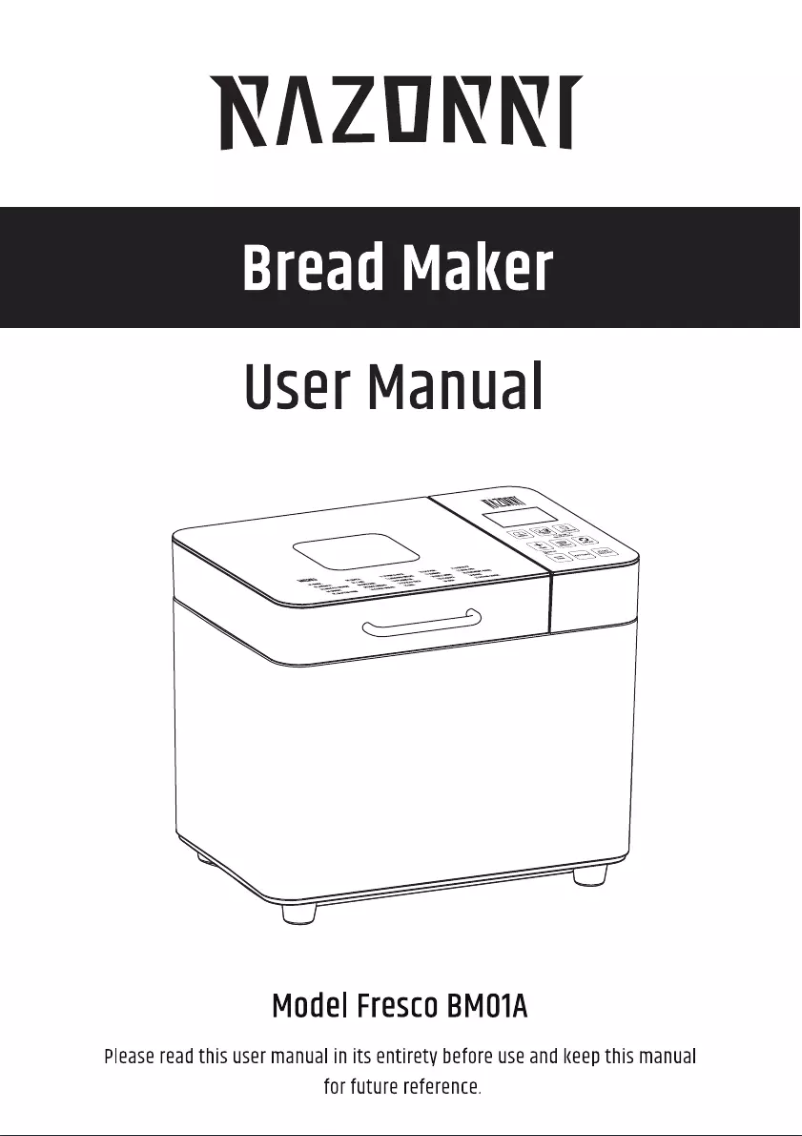 Image de la première page du manuel de l'appareil Fresco BM01A