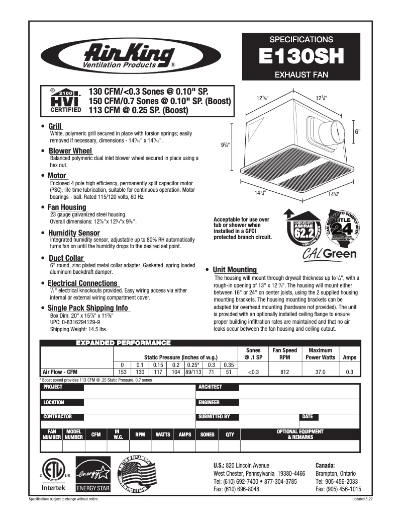 Image de la première page du manuel de l'appareil E130SH