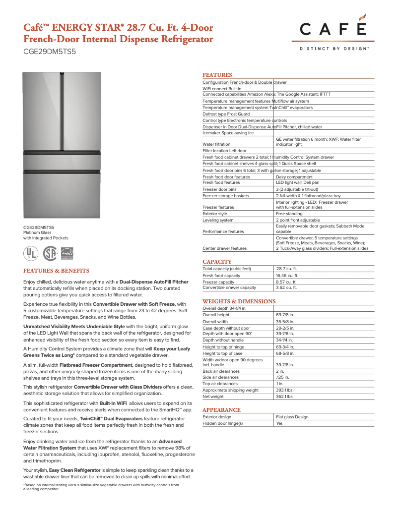 Image de la première page du manuel de l'appareil CGE29DM5TS5