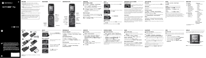 Page 1 de la notice Manuel utilisateur Motorola Motogo Flip