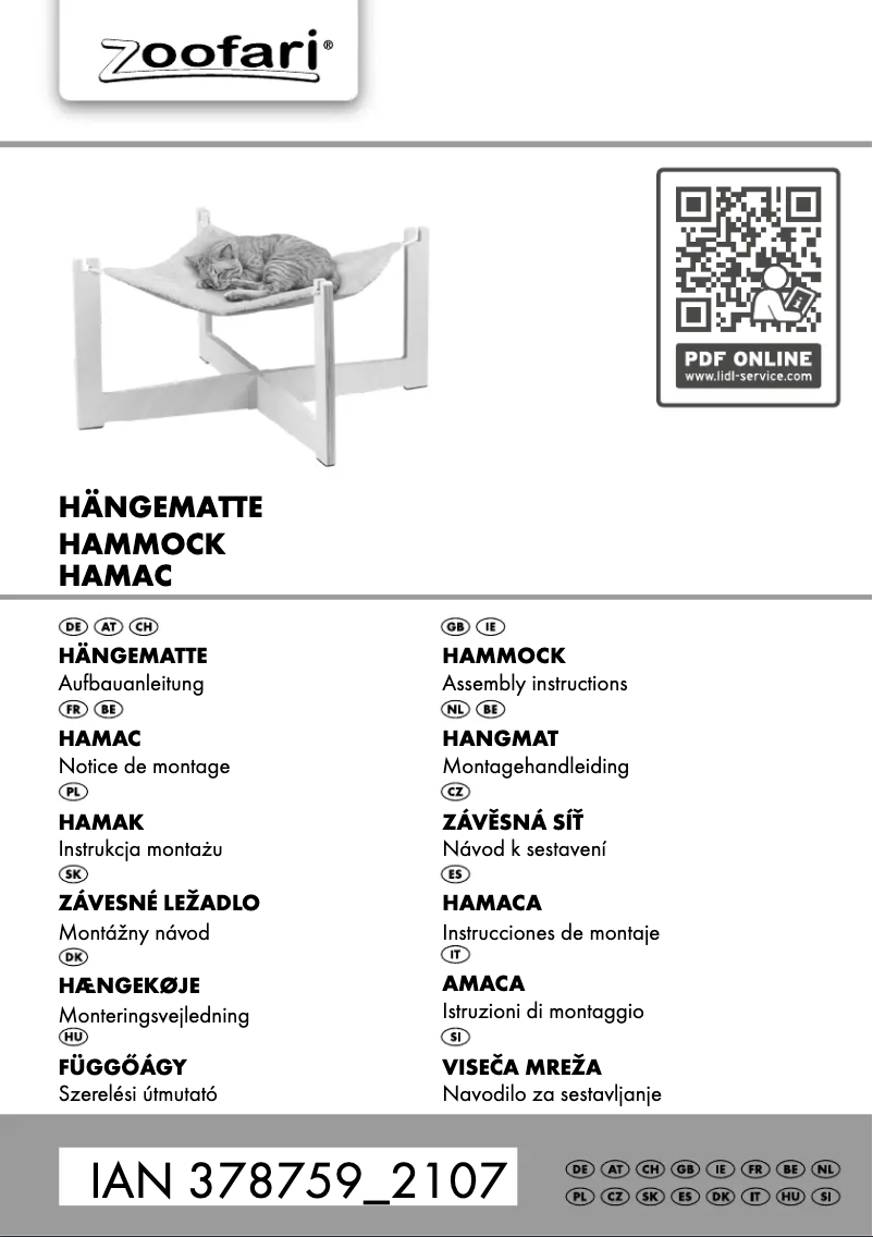 Page n°1 - Manuel utilisateur Zoofari IAN 378759