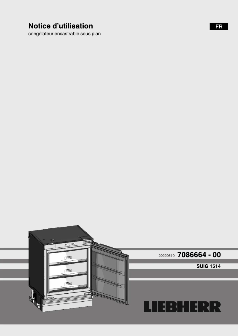 Page 1 de la notice Manuel utilisateur Liebherr SUIG 1514 Comfort