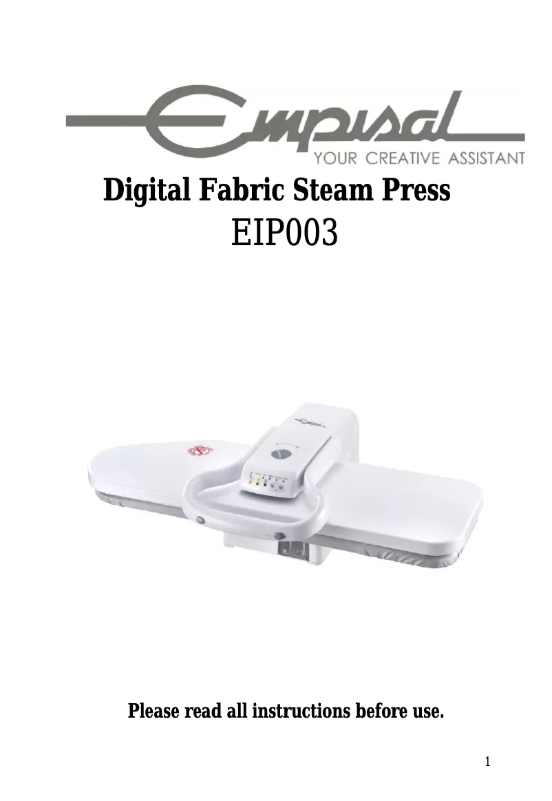 Page 1 de la notice Manuel utilisateur Empisal EIP003