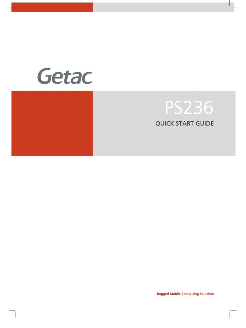 Page n°1 - Guide de démarrage rapide Getac PS236