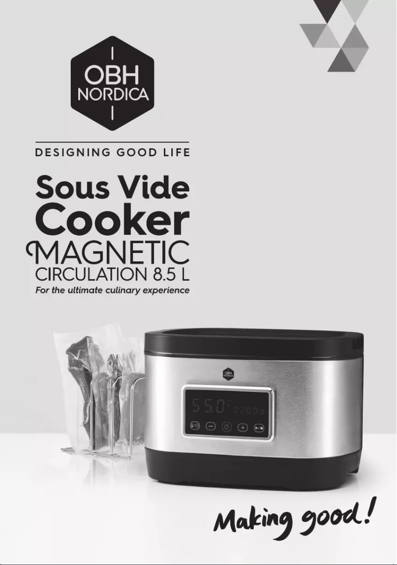 Page n°1 - Manuel utilisateur OBH Nordica Sous Vide