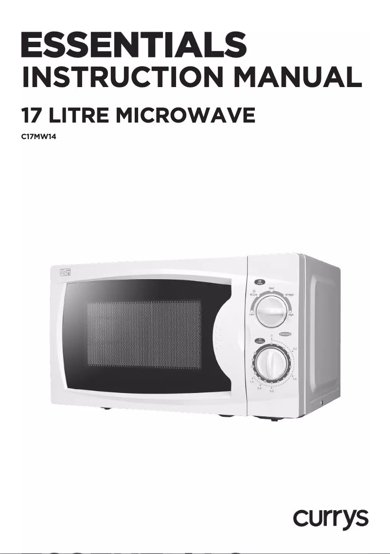 Page 1 de la notice Manuel utilisateur Currys Essentials C17MW14