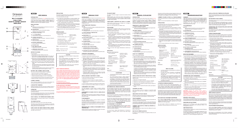Page 1 de la notice Manuel utilisateur Oregon Scientific THC138
