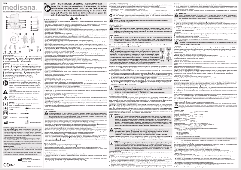 Página 1 del manual Manual de usuario Medisana IN 550 Pro