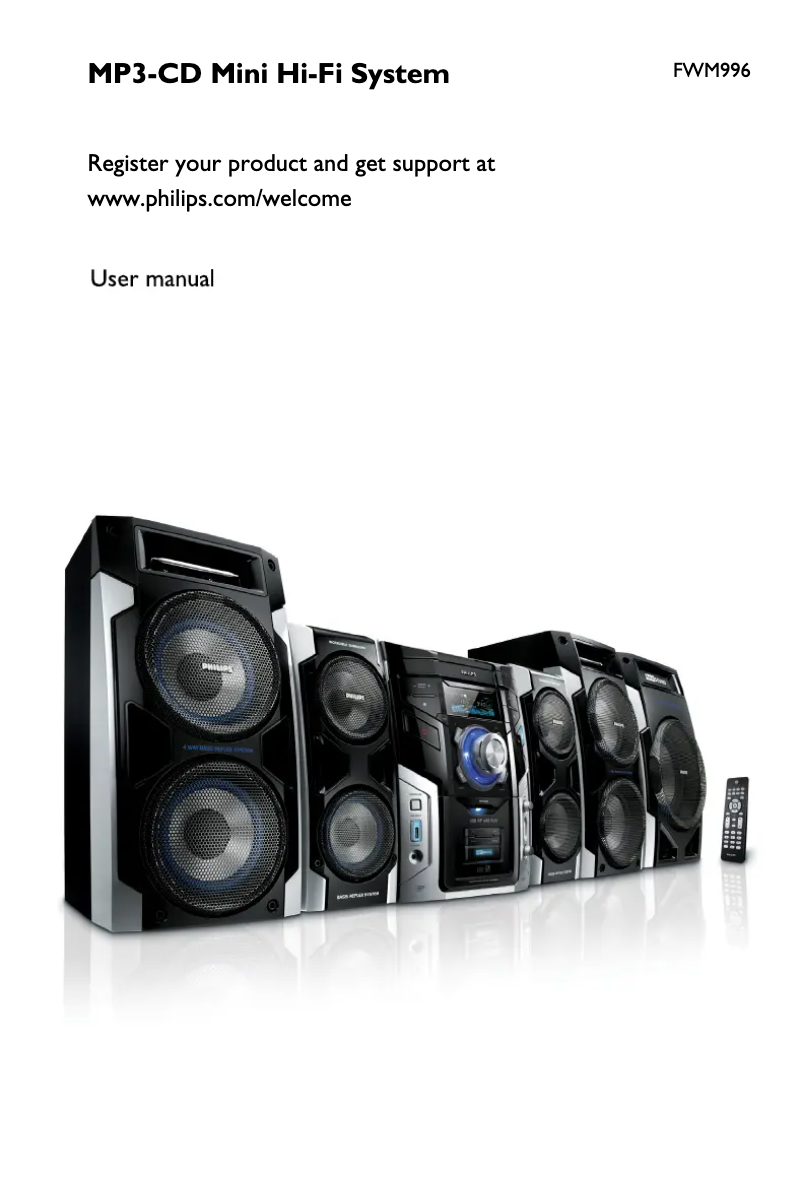 Page 1 de la notice Manuel utilisateur Philips FWM996X