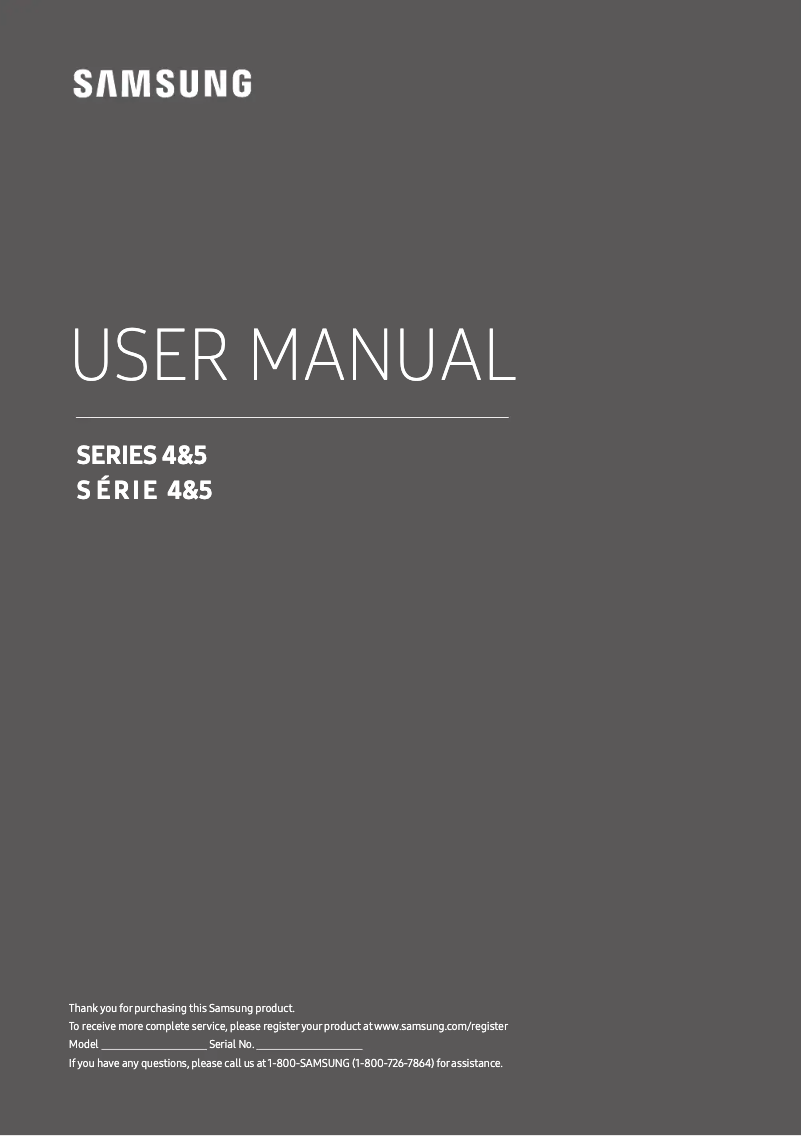 Image de la première page du manuel de l'appareil UN43N5300AF