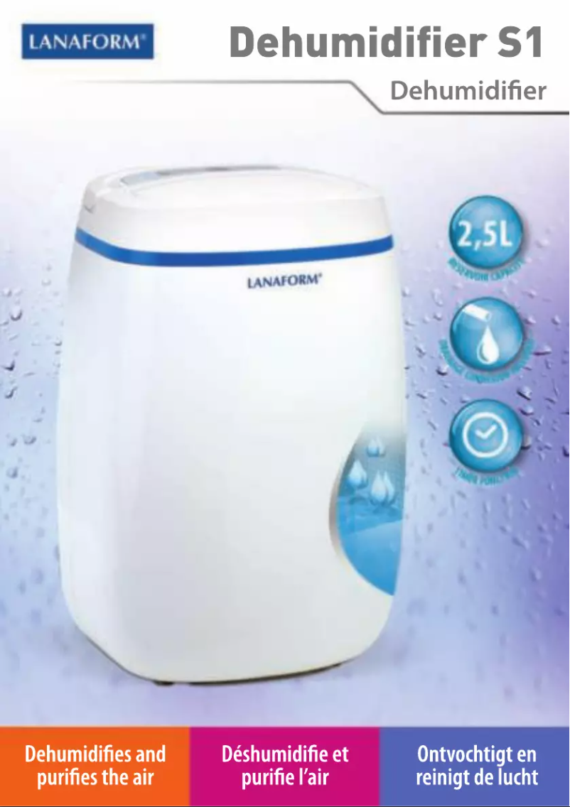Page n°1 - Manuel utilisateur Lanaform Dehumidifier S1