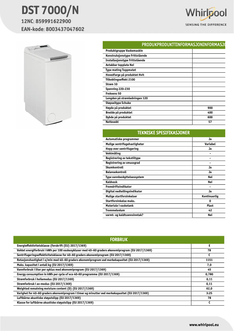 Image de la première page du manuel de l'appareil DST 7000/N