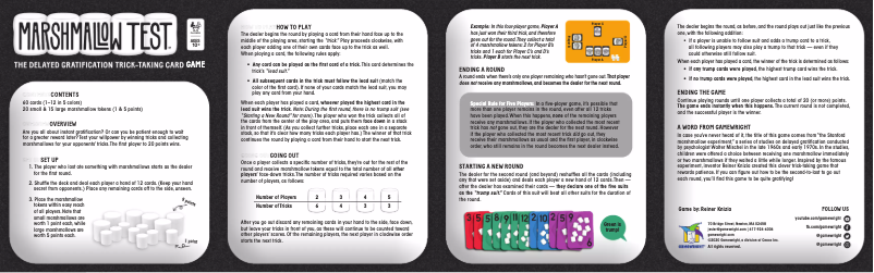 Page n°1 - Manuel utilisateur Gamewright Marshmallow Test