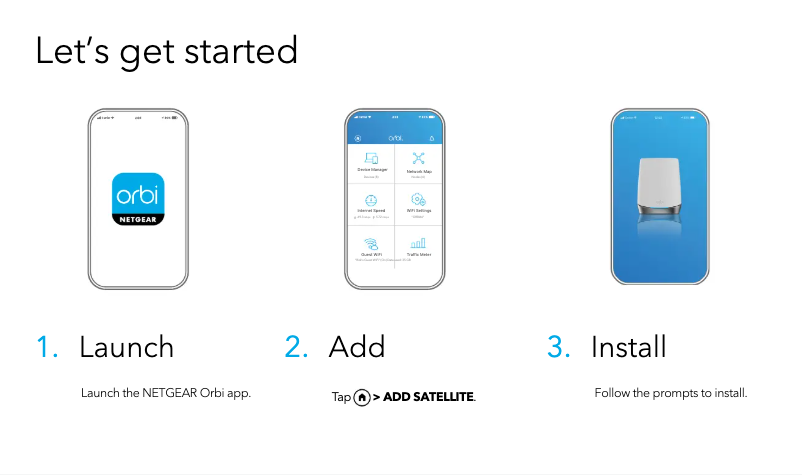 Image de la première page du manuel de l'appareil Orbi RBS750