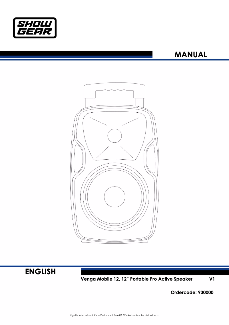 Image de la première page du manuel de l'appareil Venga mobile 12