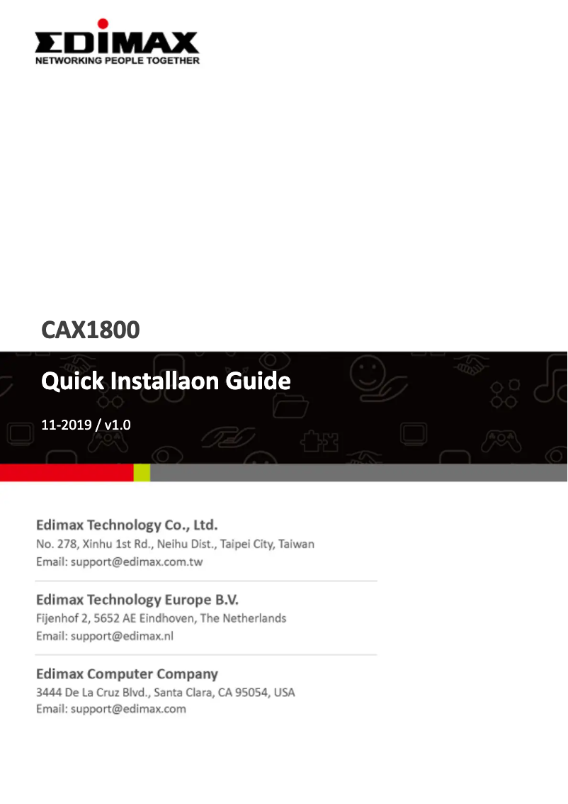 Page n°1 - Manuel utilisateur Edimax CAX1800