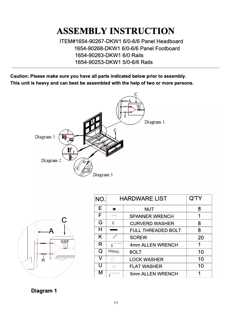 Página 1 del manual Manual de usuario Hooker 1654-90268-DKW1