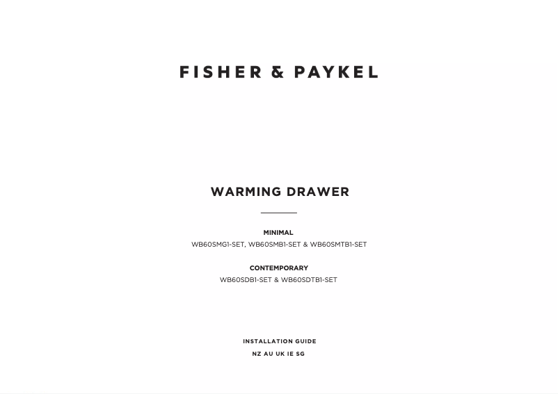 Image de la première page du manuel de l'appareil WB60SDB1-SET