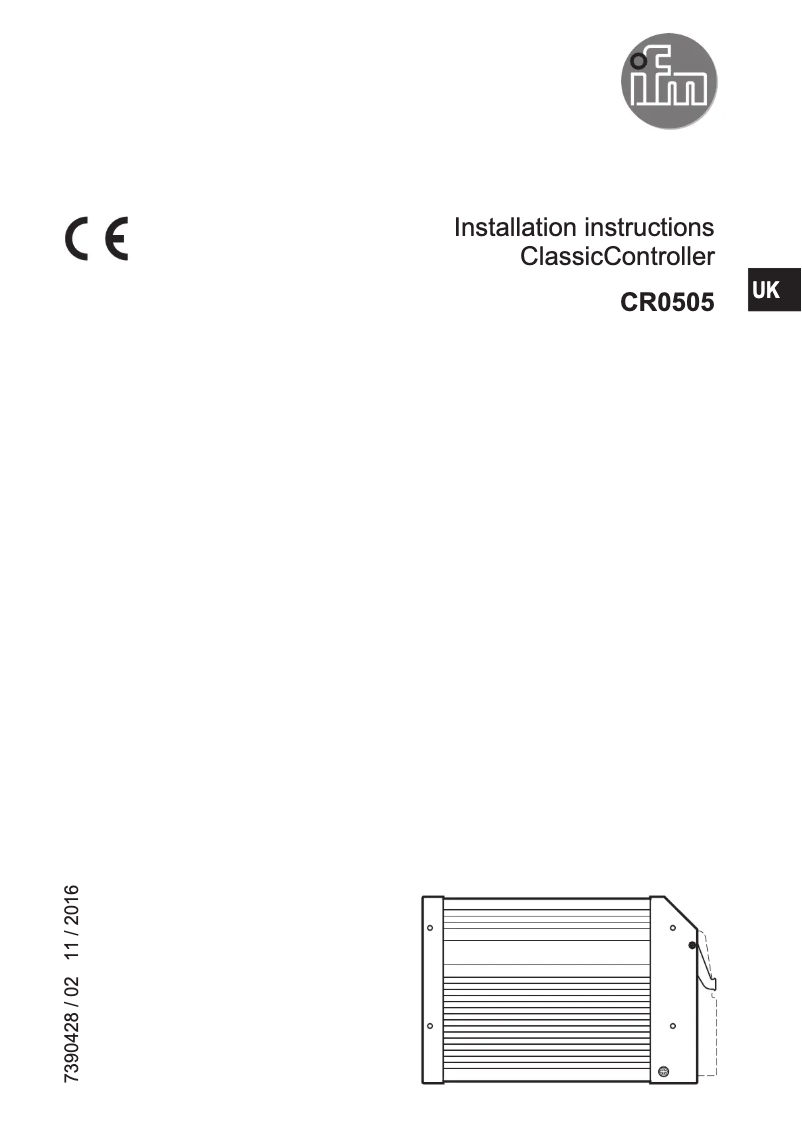 Page 1 de la notice Manuel utilisateur IFM CR0505