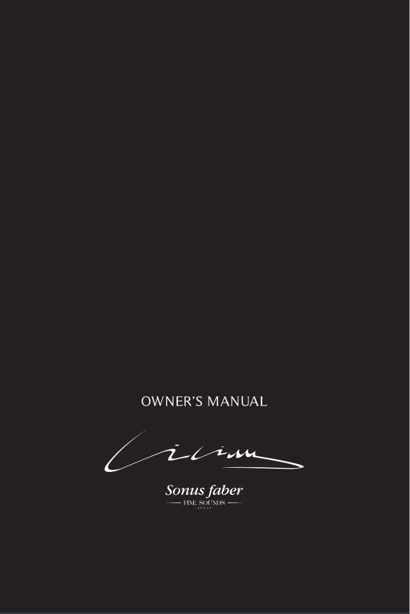 Página 1 del manual Manual de usuario Sonus Faber Lilium