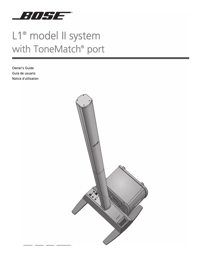 Image de la première page du manuel de l'appareil L1 Model 1S