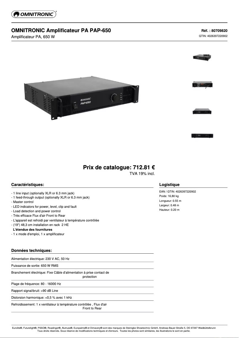 Image de la première page du manuel de l'appareil PAP-650