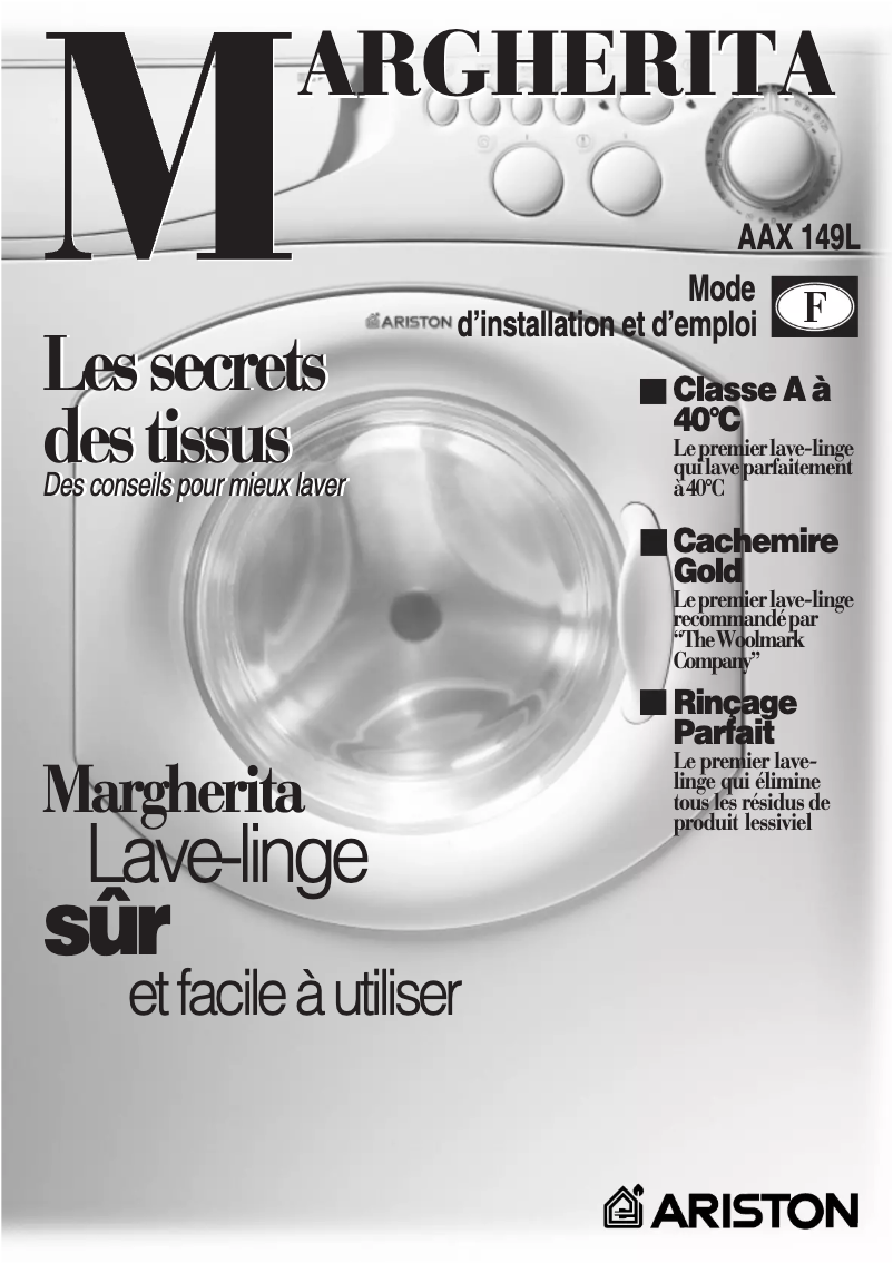 Page 1 de la notice Manuel utilisateur Ariston Thermo AAX 149L