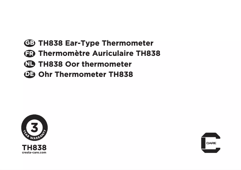 Page n°1 - Manuel utilisateur Cresta Care TH838S