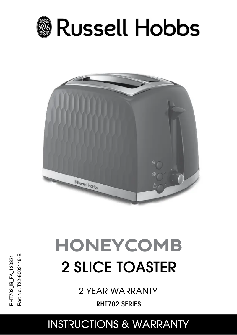 Page n°1 - Manuel utilisateur Russell Hobbs Honeycomb RHT702