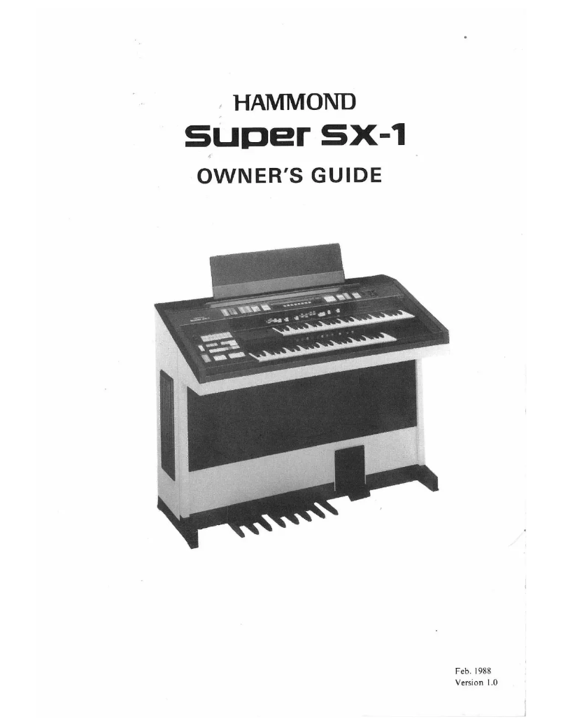 Page n°1 - Manuel utilisateur Hammond Super SX-1
