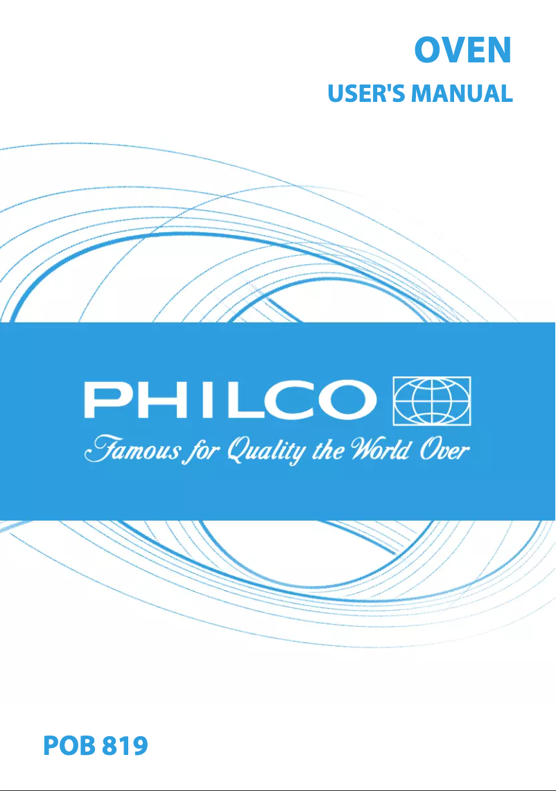 Page n°1 - Manuel utilisateur Philco POB 819