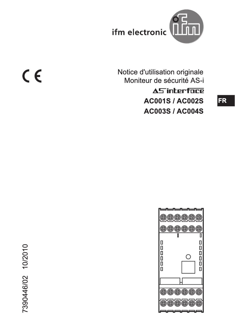 Page n°1 - Manuel utilisateur IFM AC002S