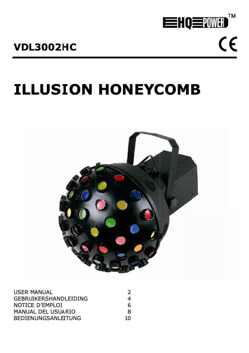 Page 1 de la notice Manuel utilisateur HQ Power VDL3002HC