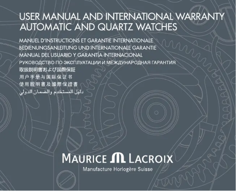 Página 1 del manual Manual de usuario Maurice Lacroix Fiaba