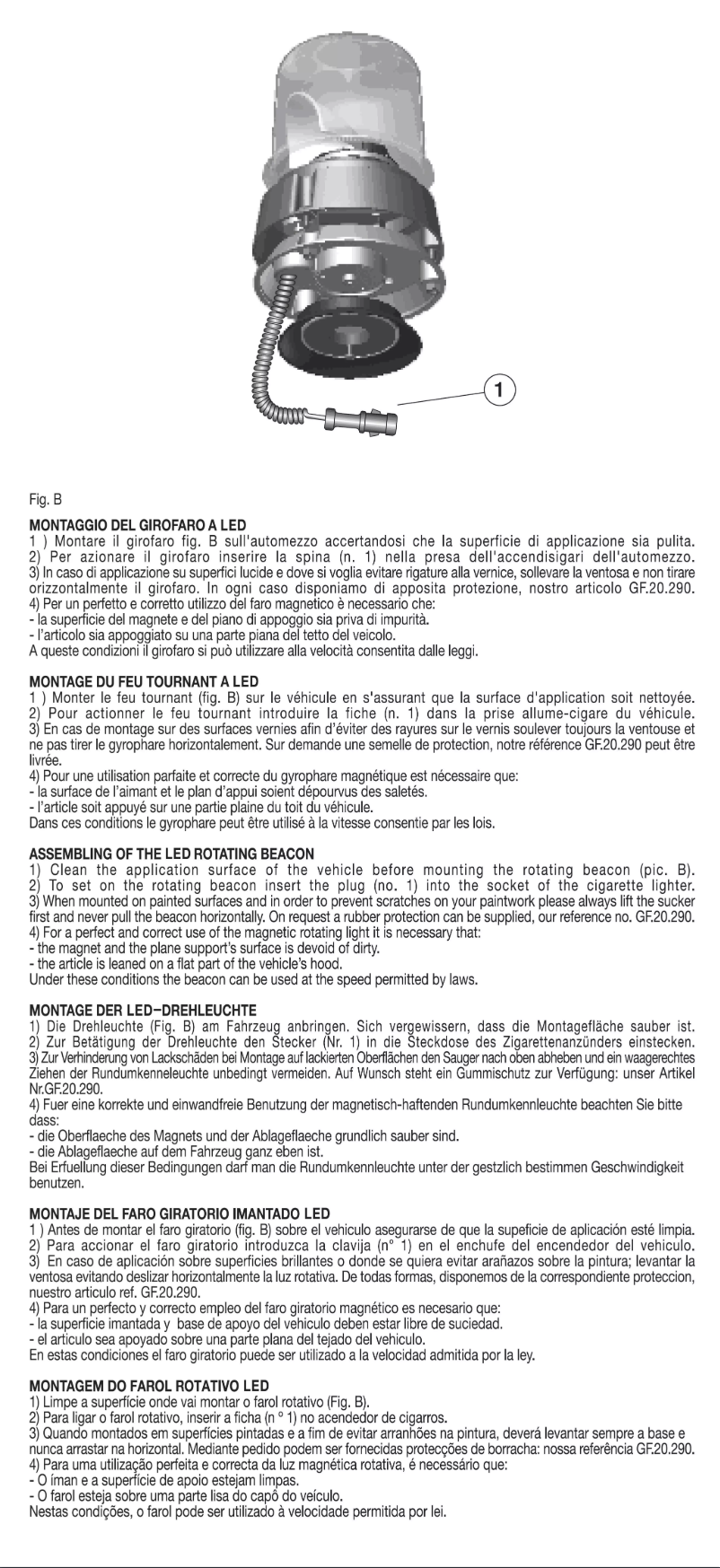 Image de la première page du manuel de l'appareil GF.25