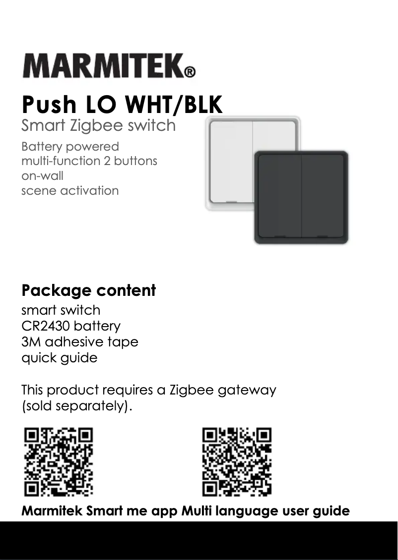 Page n°1 - Manuel utilisateur Marmitek Push LO