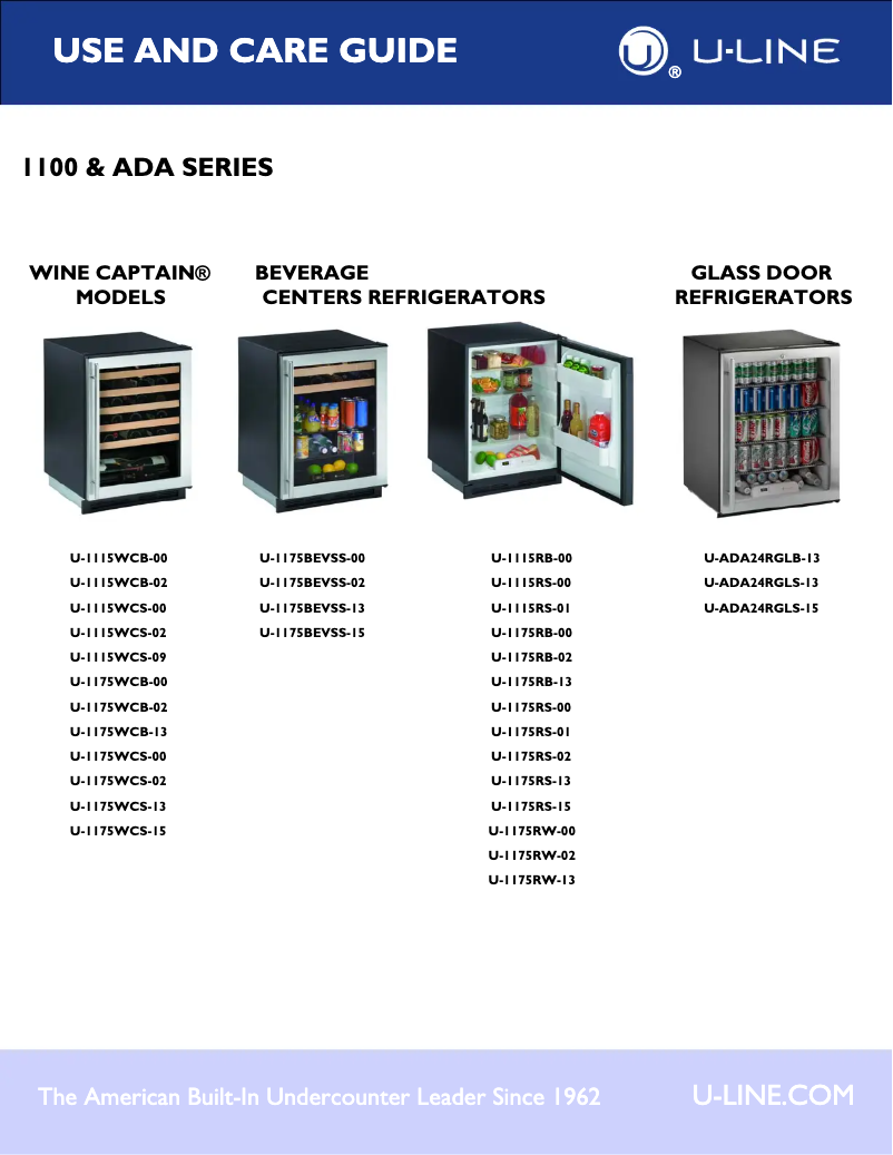 Image de la première page du manuel de l'appareil U-1175RS-01