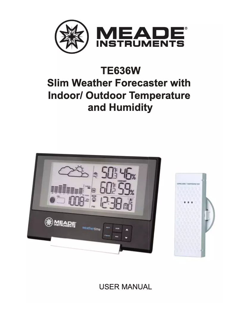 Page n°1 - Manuel utilisateur Meade TE636W
