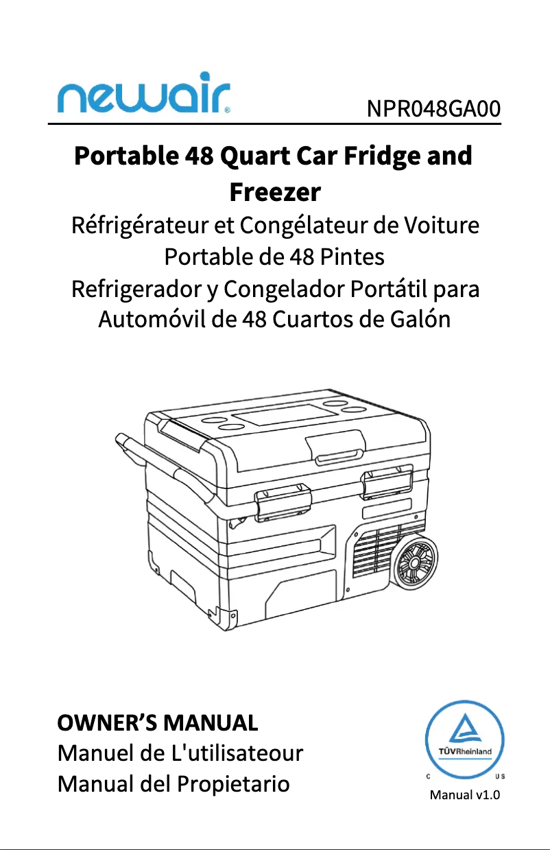 Page n°1 - Manuel utilisateur NewAir NPR048GA00