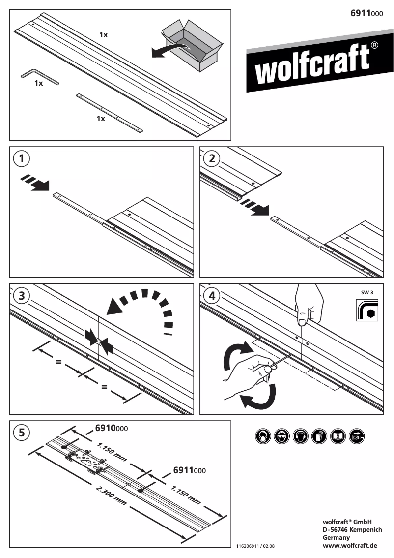 Page 1 de la notice Manuel utilisateur Wolfcraft 6911000