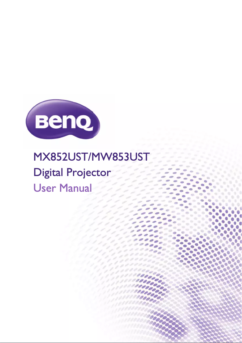 Page n°1 - Manuel utilisateur BenQ MW853UST+