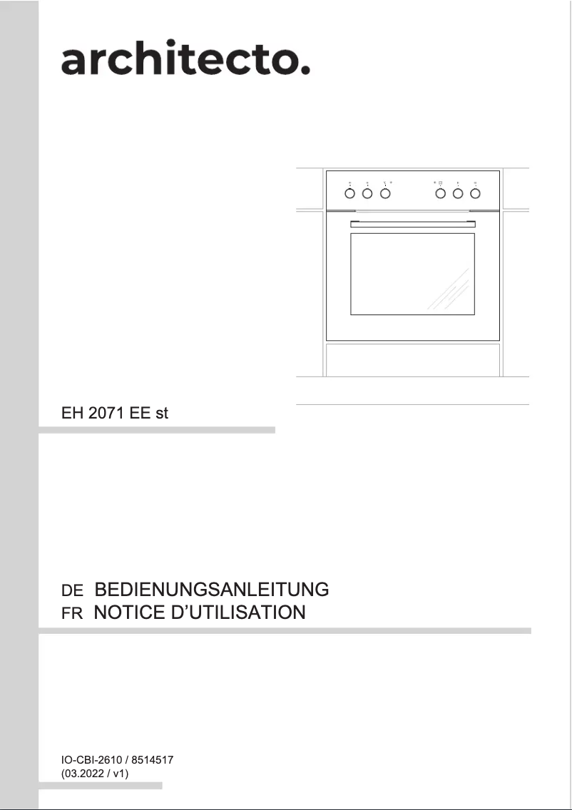Página 1 del manual Manual de usuario Amica EH 2071 EE st