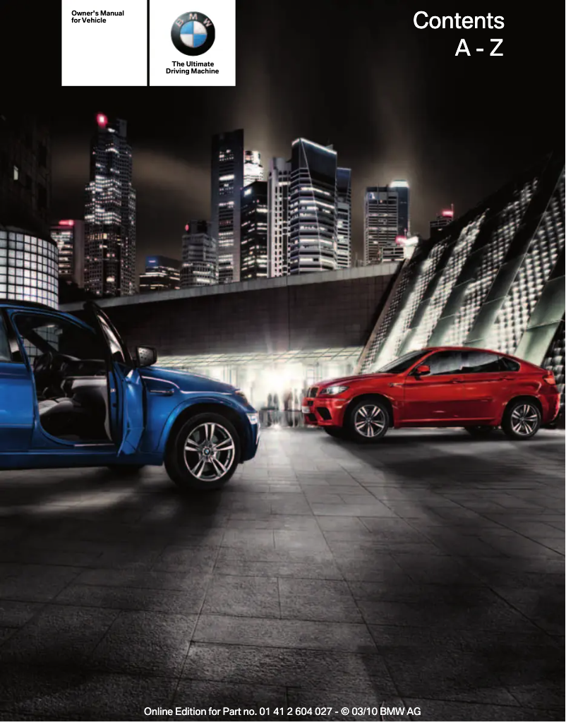 Page 1 de la notice Manuel utilisateur BMW X5 M (2011)